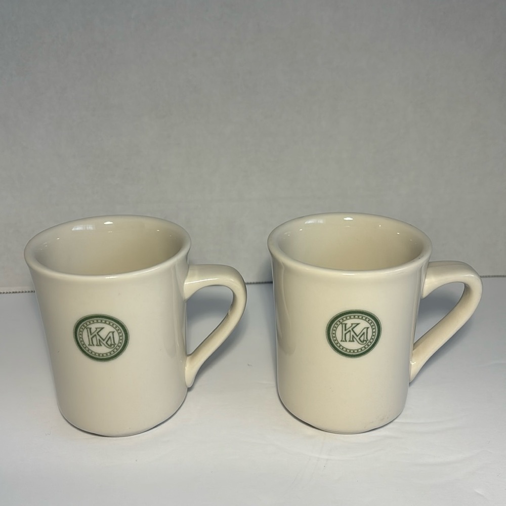 Mayer China Restaurant Ware Coffee Mugs Cups Beaver Falls PA USA 188 KM Logo Ad